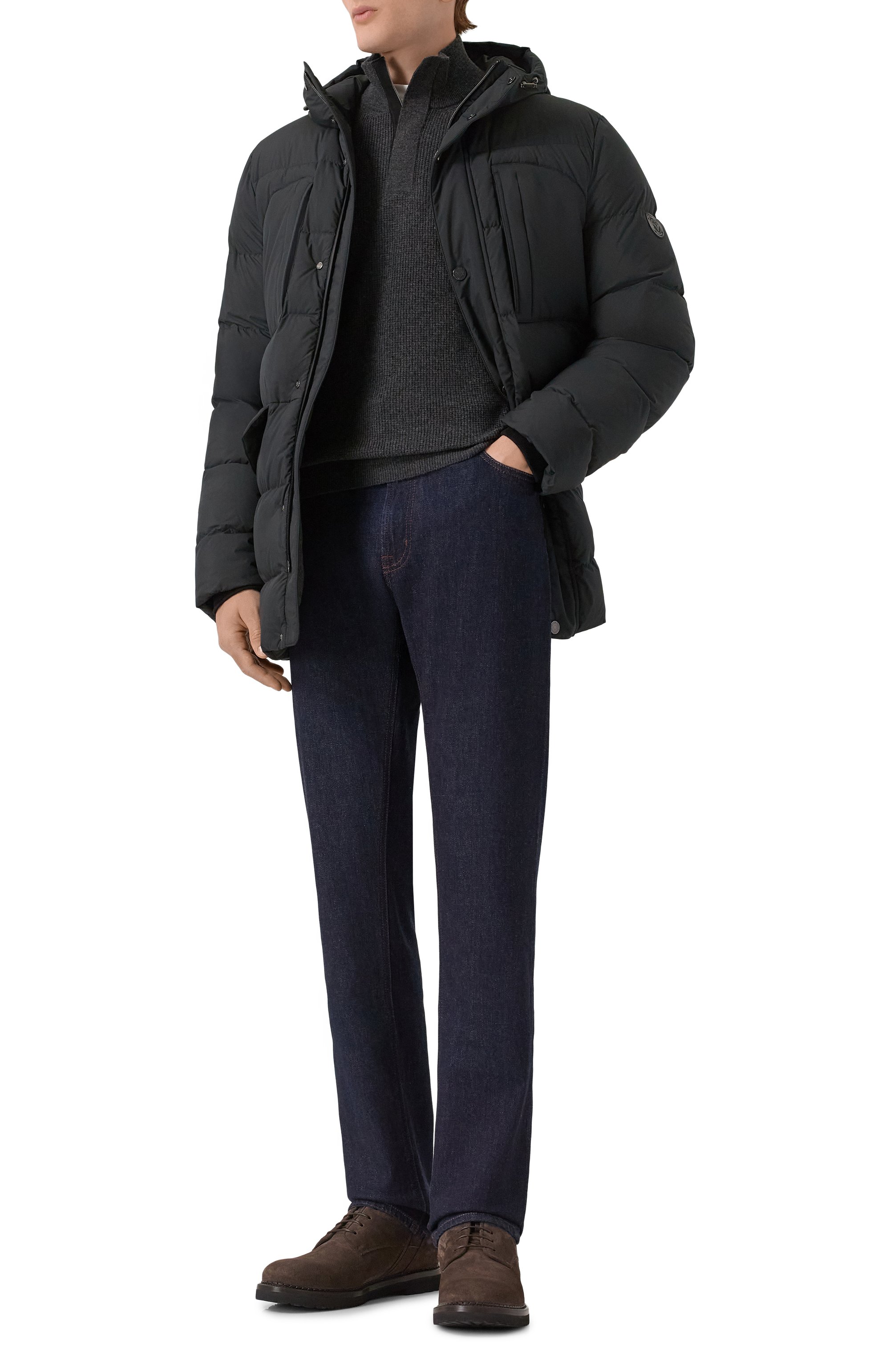 Замшевые ботинки W.GIBBS темно-коричневого цвета по цене 63050 руб., арт. 2035016/KIPS NUBUK FUR, фото 2 Замшевые ботинки W.GIBBS, арт. 2035016/KIPS NUBUK FUR, фото 2