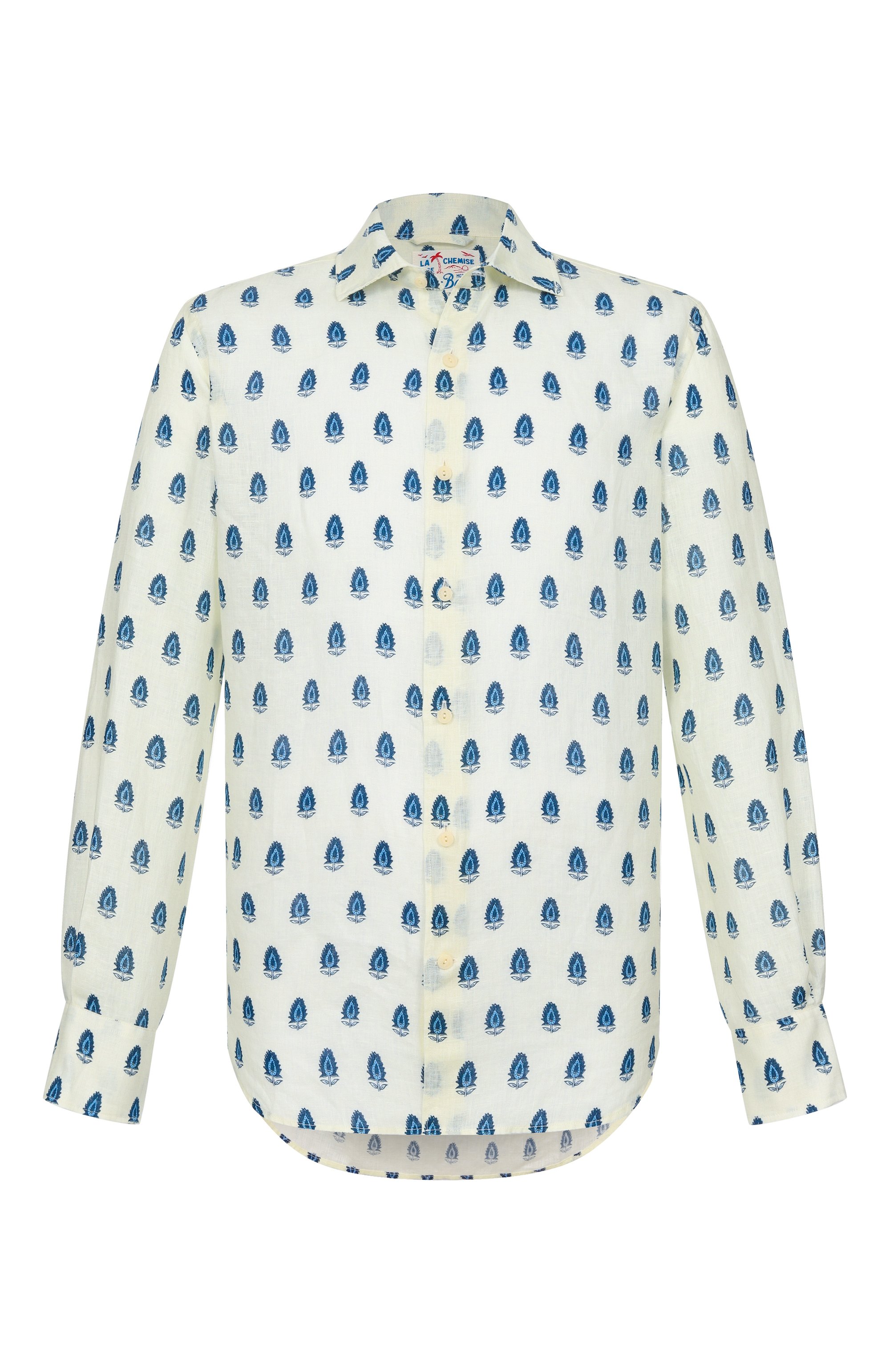 Льняная рубашка MC2 SAINT BARTH кремового цвета по цене 24850 руб., арт. PAMP001-00965L/PAMPL0NA, фото 1 Льняная рубашка MC2 SAINT BARTH, арт. PAMP001-00965L/PAMPL0NA, фото 1