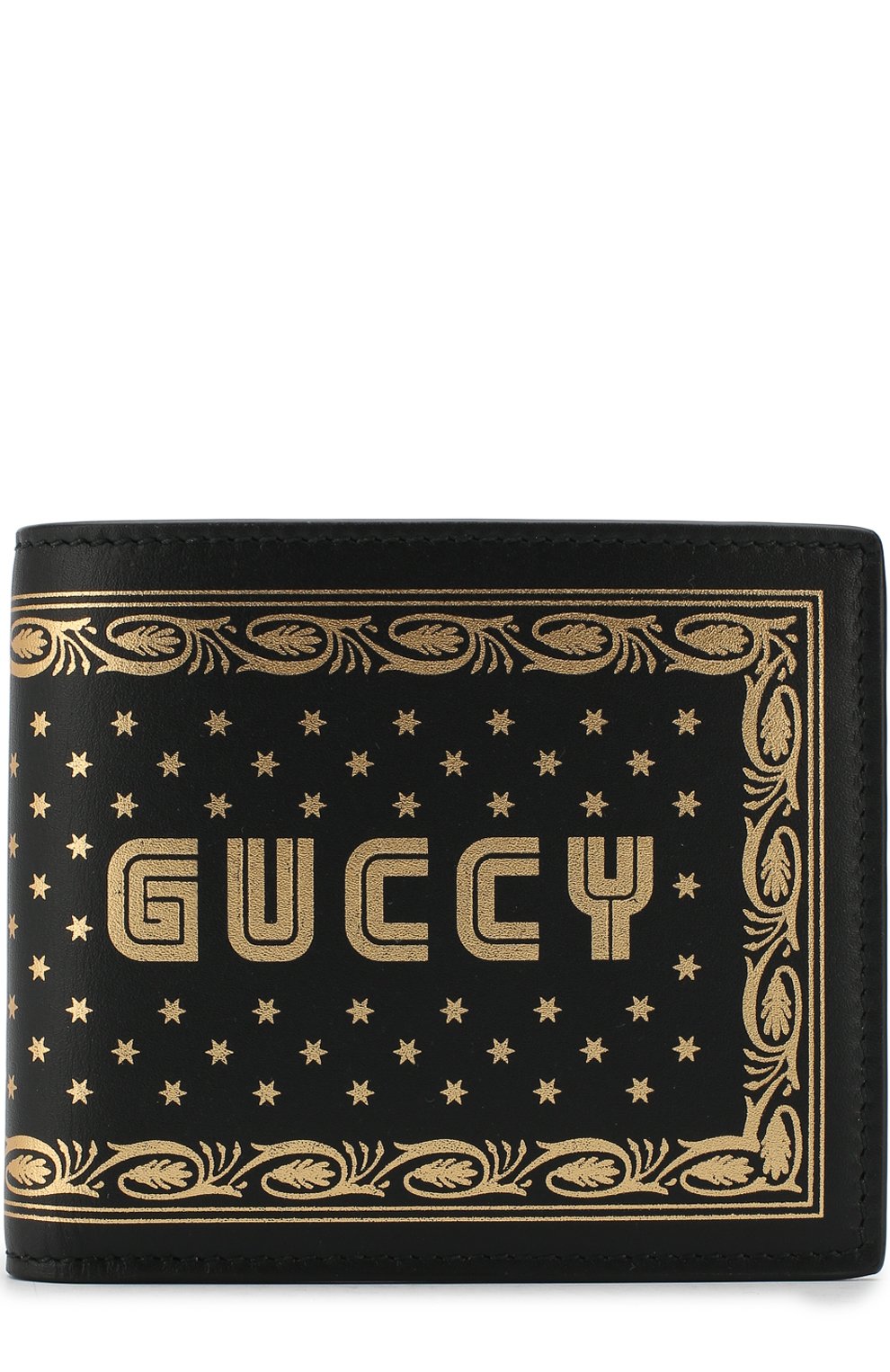 Кожаное портмоне с принтом GUCCI, арт. 510491/0GUSN, фото 1