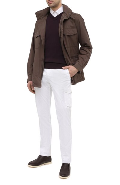 Кожаные ботинки open walk LORO PIANA темно-коричневого цвета по цене 61900 руб., арт. FAL0319, фото 2 Кожаные ботинки open walk LORO PIANA, арт. FAL0319, фото 2