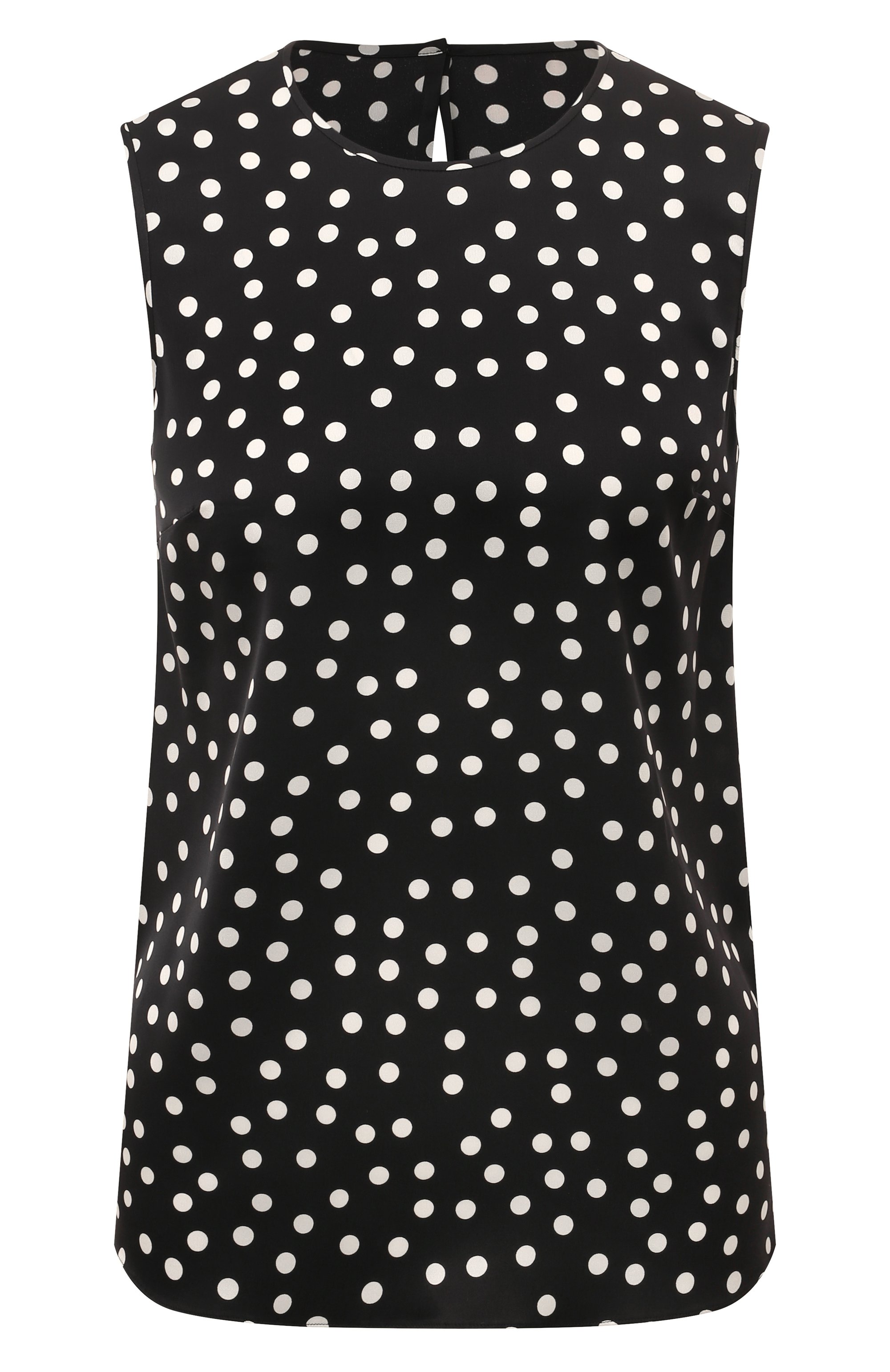 Шелковый топ DOLCE & GABBANA черно-белого цвета по цене 79150 руб., арт. F7ZZCT/FSA6K, фото 1 Шелковый топ DOLCE & GABBANA, арт. F7ZZCT/FSA6K, фото 1