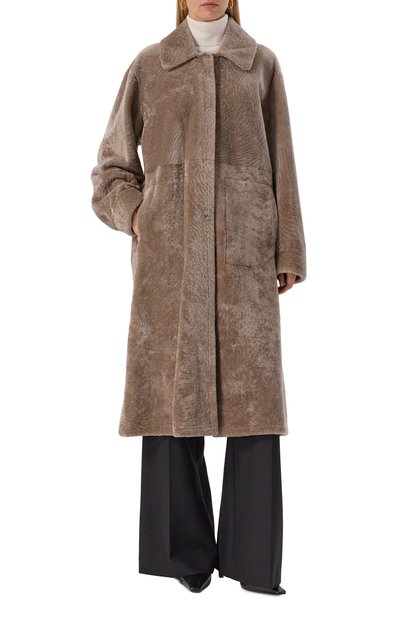 Двусторонняя дубленка из овчины MANZONI24, арт. 25M1115-S23N/48-50, фото 3