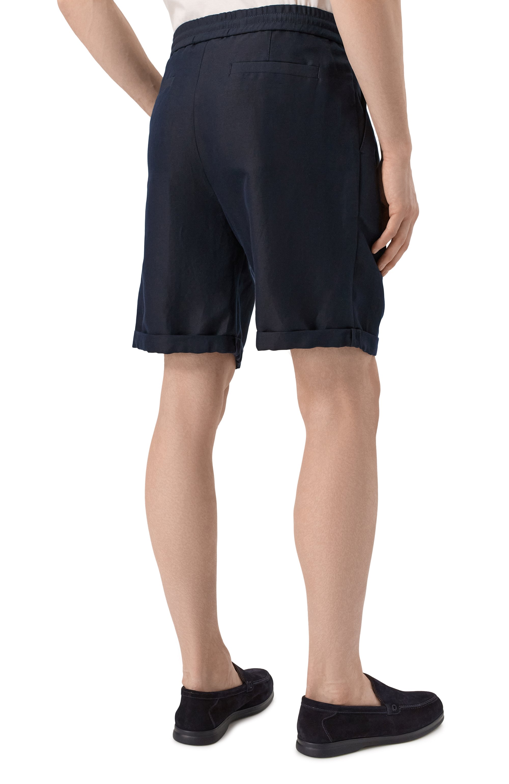 Шорты изо льна и хлопка BRUNELLO CUCINELLI, арт. MH255U0020, фото 4