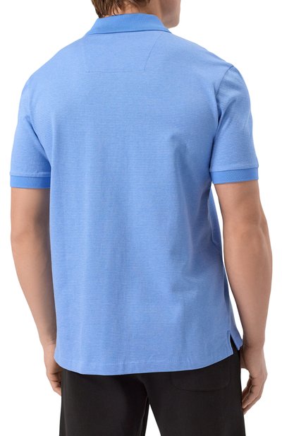 Хлопковое поло BOSS голубого цвета по цене 19500 руб., арт. 50532246, фото 4 Хлопковое поло BOSS, арт. 50532246, фото 4