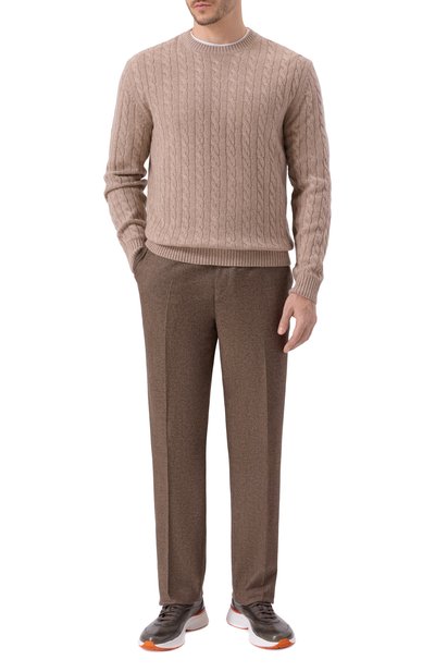 Шерстяные брюки 12 STOREEZ коричневого цвета по цене 37000 руб., арт. 135679, фото 2 Шерстяные брюки 12 STOREEZ, арт. 135679, фото 2