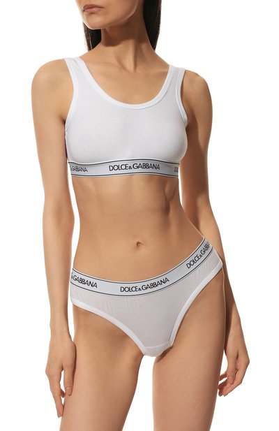 Хлопковый бра-топ DOLCE & GABBANA белого цвета по цене 16500 руб., арт. 01B30T/FUEEY, фото 2 Хлопковый бра-топ DOLCE & GABBANA, арт. 01B30T/FUEEY, фото 2