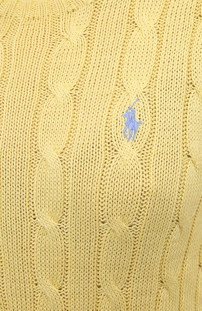 Хлопковый пуловер POLO RALPH LAUREN желтого цвета по цене 19650 руб., арт. 211580009, фото 5 Хлопковый пуловер POLO RALPH LAUREN, арт. 211580009, фото 5