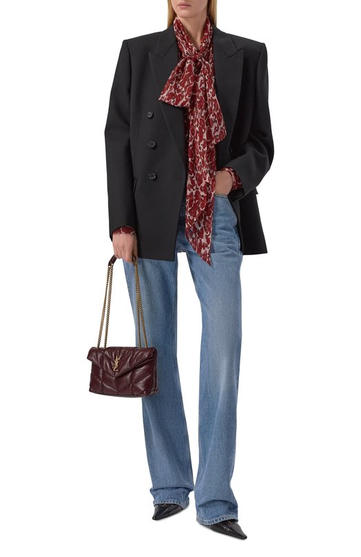 Сумка Puffer Loulou Saint Laurent 759337/AAFFA Бордовый  759337/AAFFA Фото 7