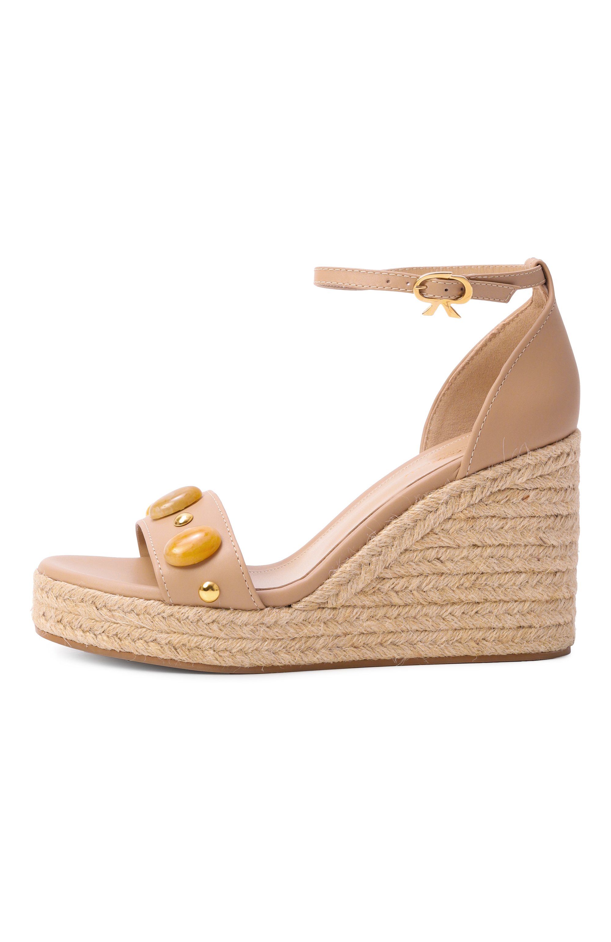 Кожаные босоножки GIANVITO ROSSI, арт. G61782.70RIC.CLNSAND, фото 4