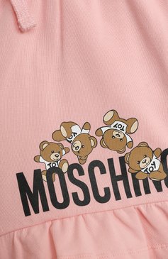 Детские хлопковые шорты MOSCHINO светло-розового цвета, арт. HDQ014/LDA00/4-8 | Фото 3 (Случай: Повседневный; Материал сплава: Проставлено; Нос: Не проставлено; Материал внешний: Хлопок; Ростовка одежда: 4 года | 104 см, 5 лет | 110 см, 6 лет | 116 см, 8 лет | 128 см)