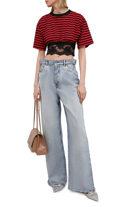 Женский хлопковый топ MIU MIU, арт. MJN270-1YLC-F0N98