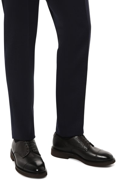 Кожаные дерби DOUCAL'S темно-коричневого цвета по цене 55500 руб., арт. DU3095VER0UT019T, фото 3 Кожаные дерби DOUCAL'S, арт. DU3095VER0UT019T, фото 3