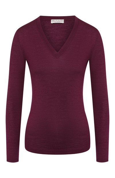 Женский пуловер из смеси кашемира и шелка BRUNELLO CUCINELLI, арт. M13800002P