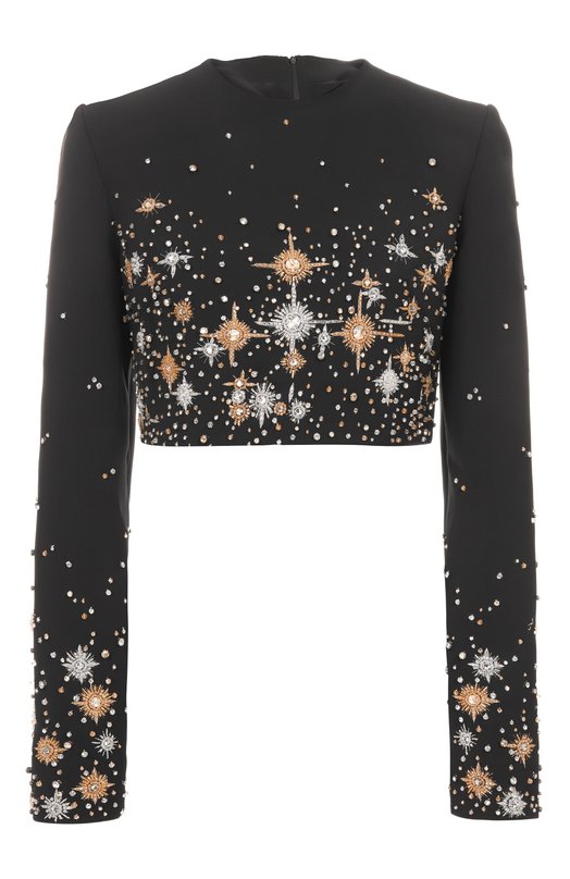 Топ с отделкой стразами Zuhair Murad PTP25026/CRCA018 Чёрный PTP25026/CRCA018