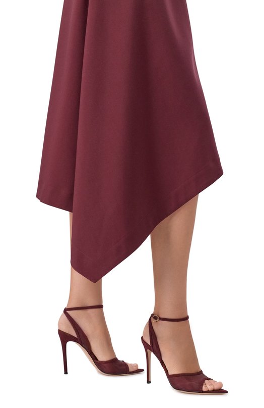 Комбинированные босоножки Dorotea 105 Gianvito Rossi G32611.15RIC.C0ZRYRY Бордовый  G32611.15RIC.C0ZRYRY Фото 3