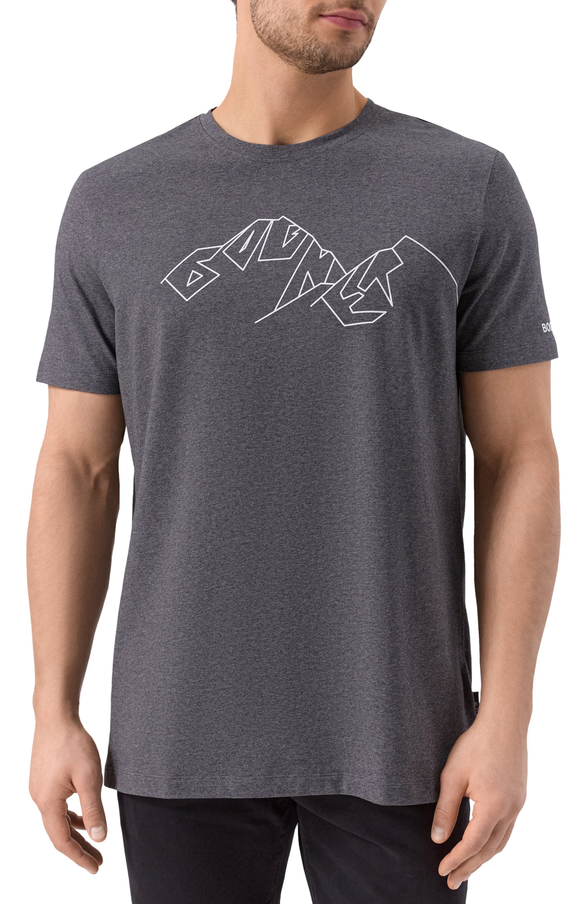 Хлопковая футболка BOGNER темно-серого цвета по цене 14800 руб., арт. 58566604, фото 3 Хлопковая футболка BOGNER, арт. 58566604, фото 3