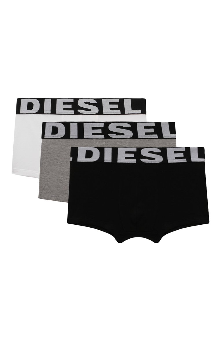 Детские комплект из трех боксеров DIESEL разноцветного цвета, арт. J01911/KYAYJ | Фото 1 (Рукава: Короткие; Материал внешний: Хлопок; Автоматизация состава: Проставлено; Автоматизация ТО: Проставлено; Ростовка одежда: 6 лет | 116 см, 4 года | 104 см, 8 лет | 128 см, 10 - 11 лет | 140 - 146см, 13 - 15 лет | 158 см, 16 лет | 164 см)