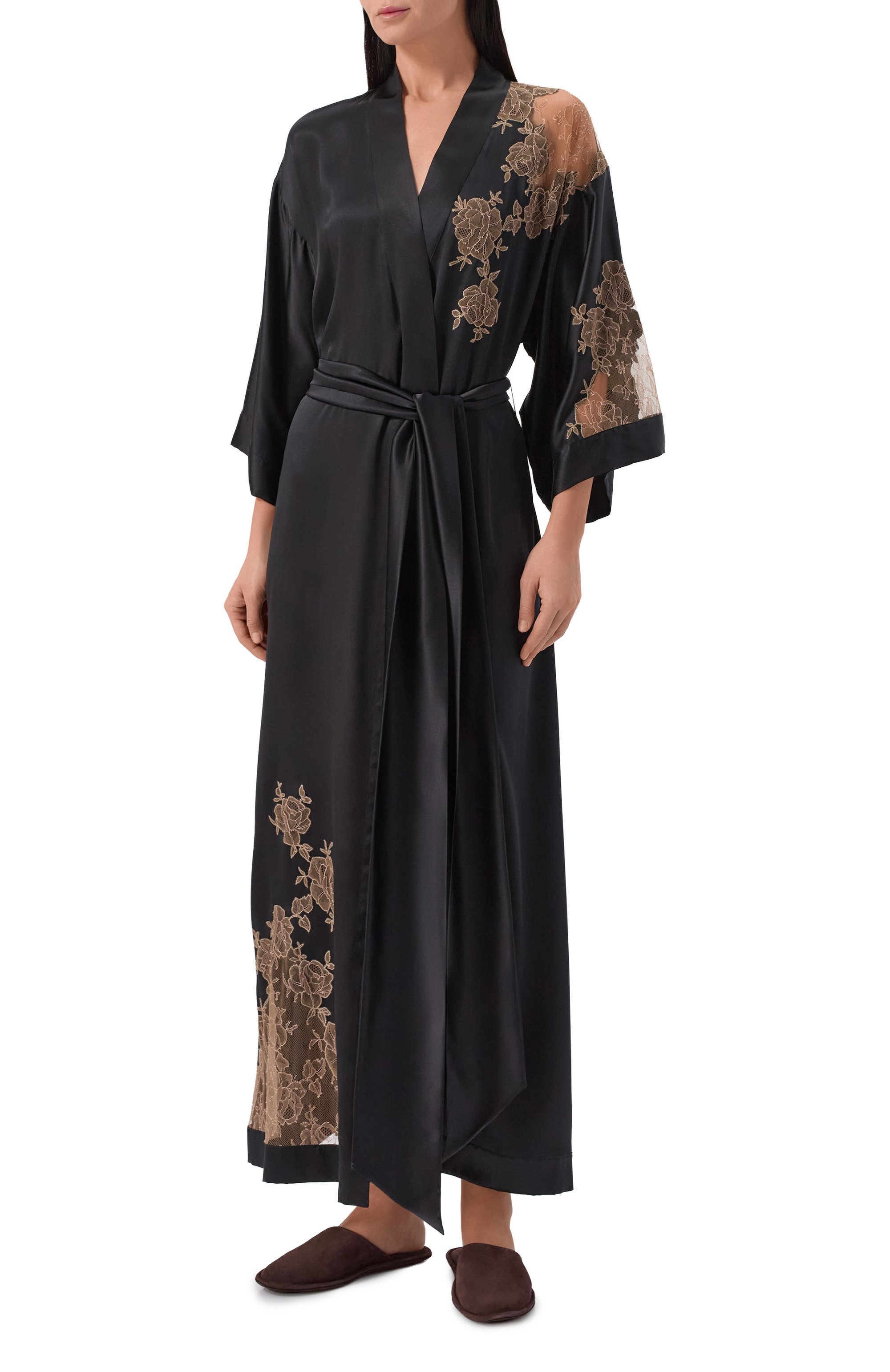 Шелковый халат CARINE GILSON, арт. AL0168AP, фото 2