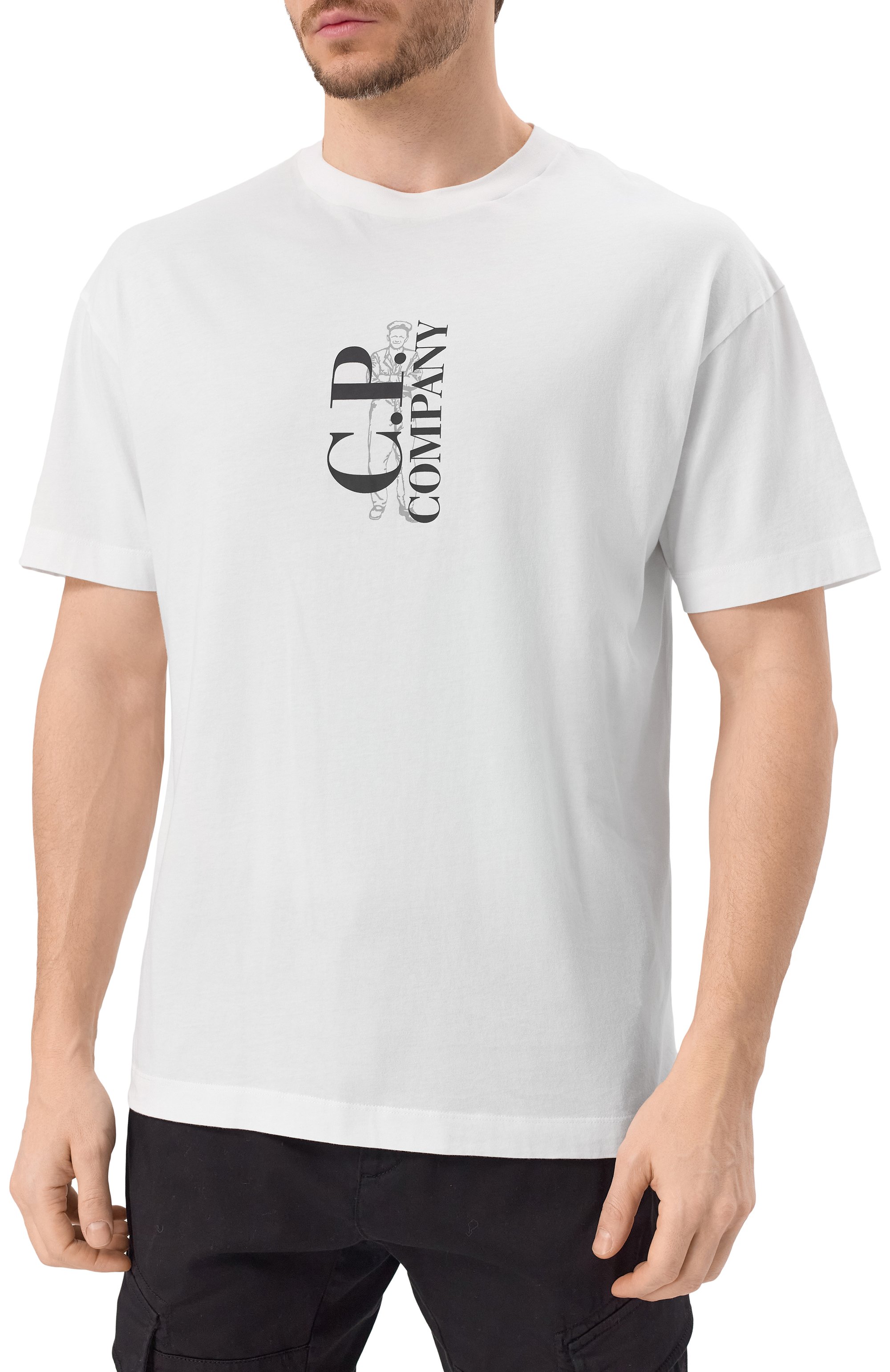 Хлопковая футболка C.P. COMPANY, арт. 18CMTS177A005100W, фото 3