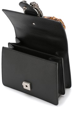Женская сумка dionysus mini GUCCI черного цвета, арт. 523367/CA0HN | Фото 4 (Ремень/цепочка: На ремешке; Материал: Натуральная кожа; Размер: mini; Статус проверки: Проверено, Проверена категория; Сумки-технические: Сумки через плечо, Сумки top-handle; Материал сплава: Проставлено, Проверено; Драгоценные камни: Проставлено)