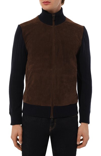 Комбинированный кардиган PAUL&SHARK темно-синего цвета по цене 130000 руб., арт. 14311282, фото 3 Комбинированный кардиган PAUL&SHARK, арт. 14311282, фото 3