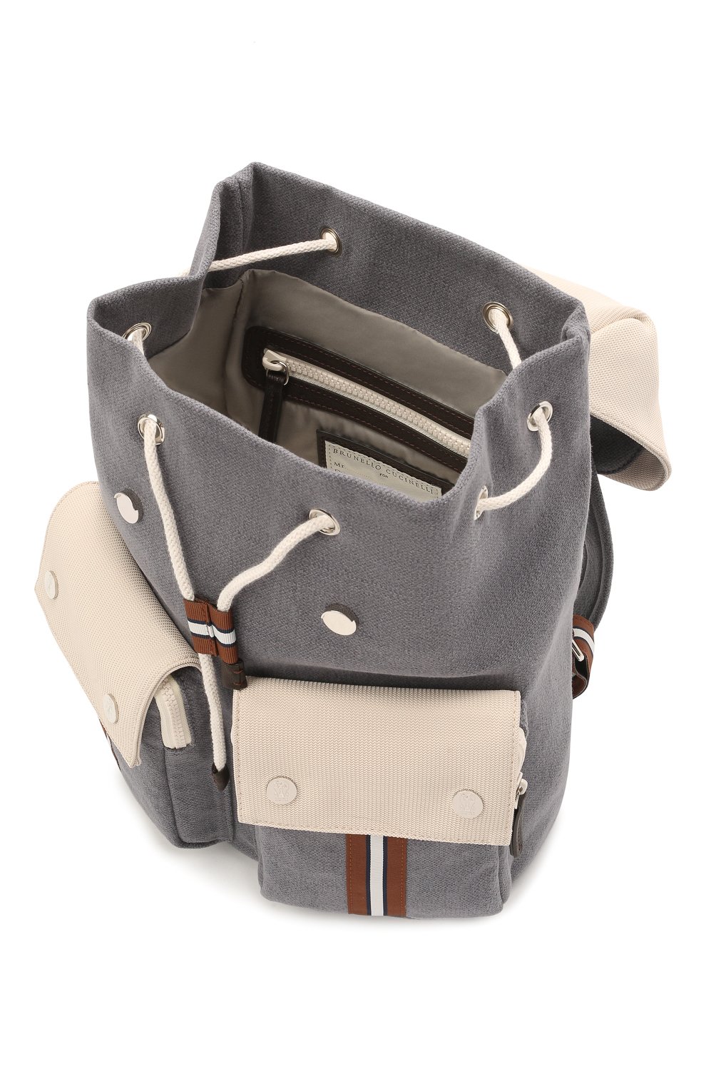 Рюкзак из хлопка и льна BRUNELLO CUCINELLI, арт. BCANYB102, фото 3