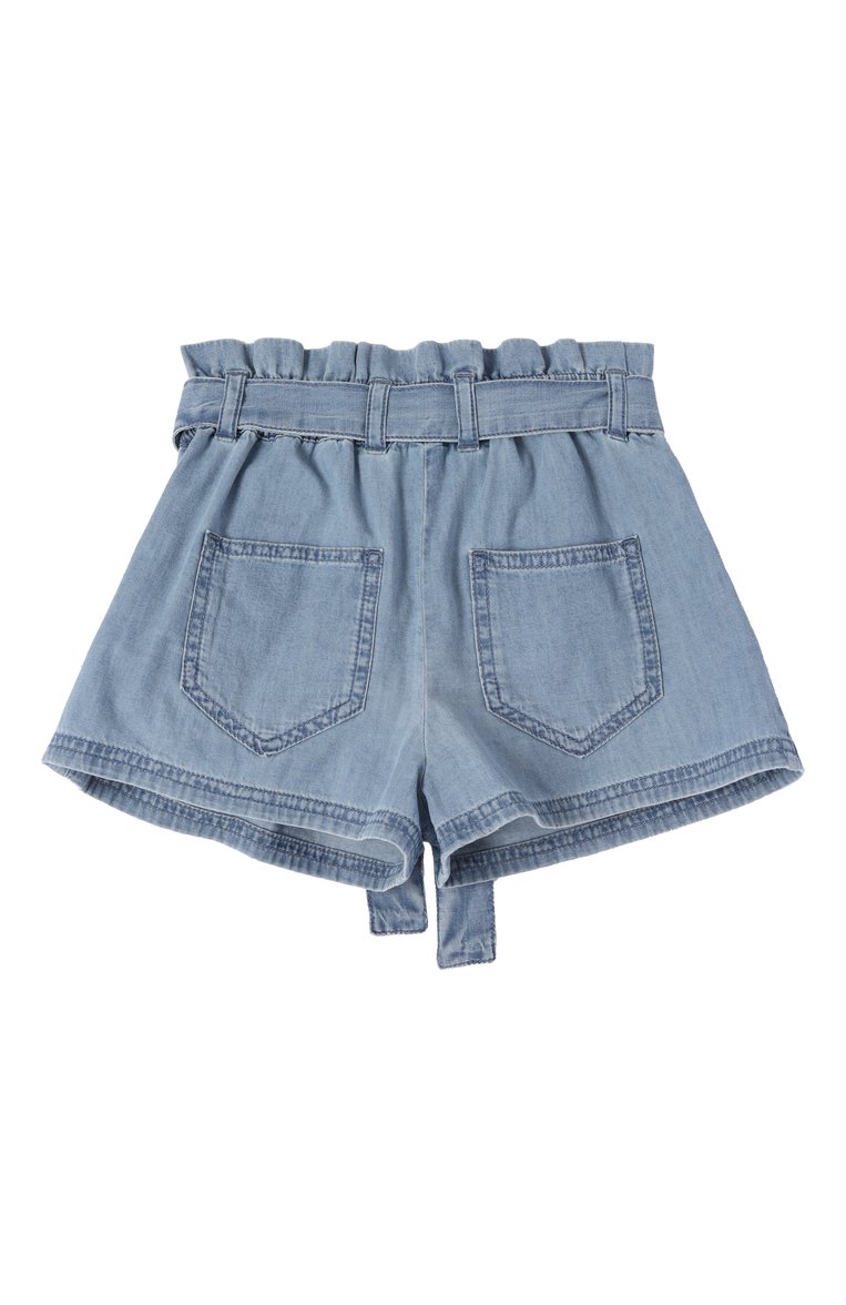 Детские джинсовые ш�орты DOLCE & GABBANA голубого цвета, арт. L53Q32/LDD07/2-6 | Фото 2 (Нос: Не проставлено; Кросс-КТ: Деним; Материал внешний: Деним, Хлопок; Автоматизация состава: Проставлено; Ростовка одежда: 4 года | 104 см, 5 лет | 110 см, 6 лет | 116 см, 2 года | 92 см, 3 года | 98 см)