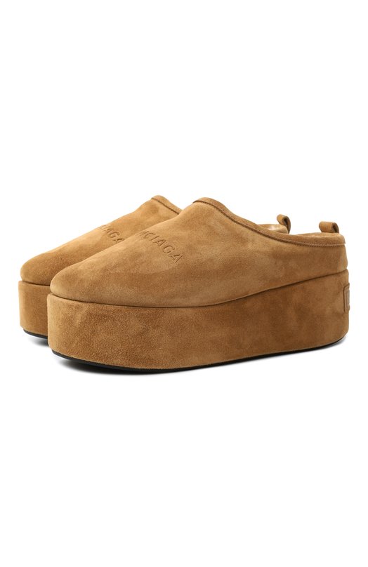 Замшевые сабо Alaska Balenciaga 825258/WBFC1 Коричневый 825258/WBFC1