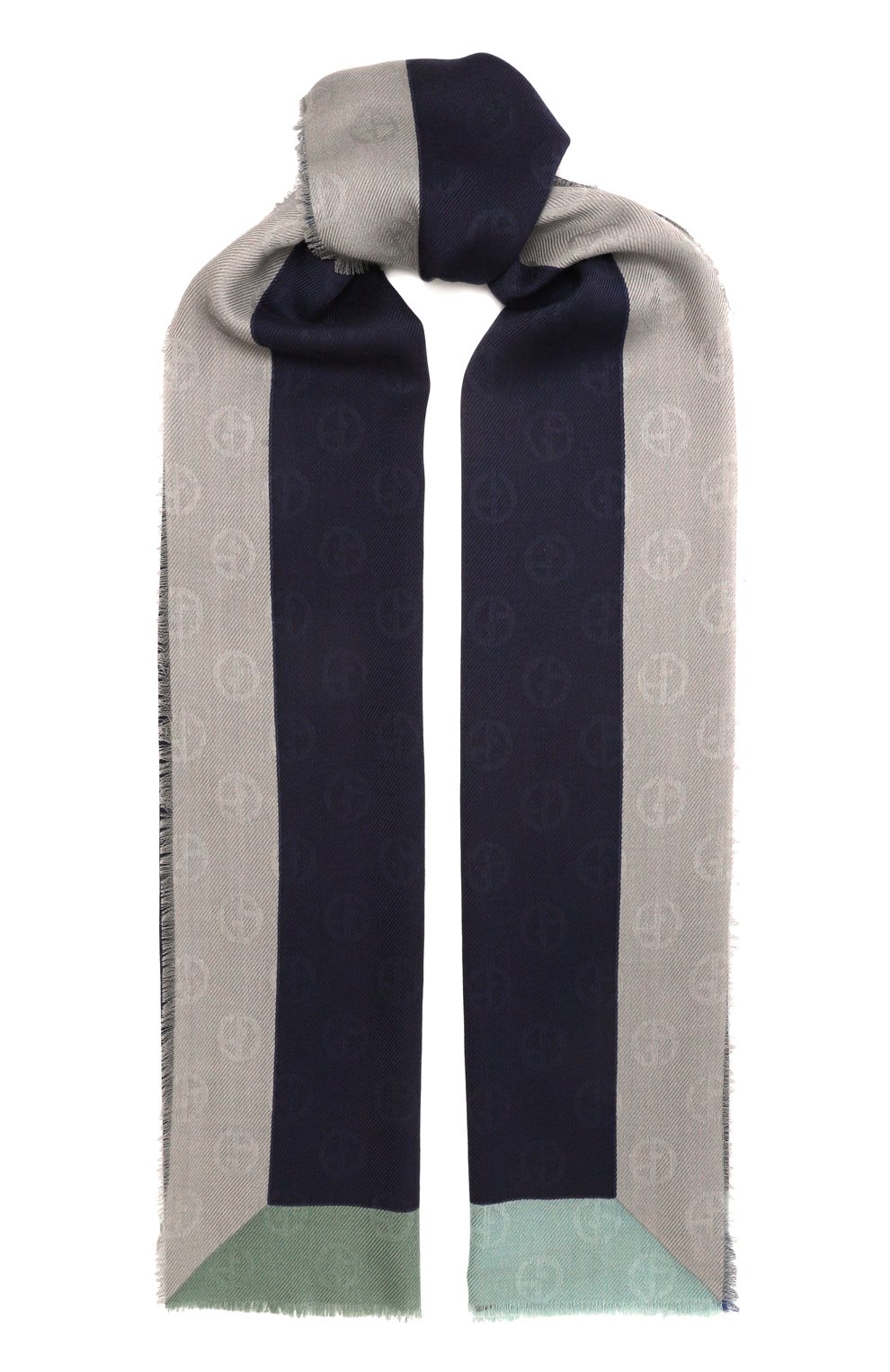 Шарф из шерсти и шелка GIORGIO ARMANI синего цвета по цене 52750 руб., арт. 745206/4R134, фото 1 Шарф из шерсти и шелка GIORGIO ARMANI, арт. 745206/4R134, фото 1
