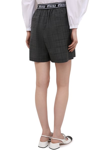Шерстяные шорты MIU MIU, арт. MP1431-1UK2-F0480, фото 4