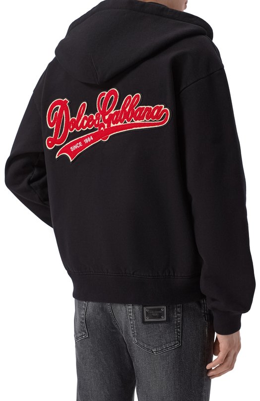 Хлопковая толстовка Dolce & Gabbana G9AIYZ/HU7VX Чёрный  G9AIYZ/HU7VX Фото 4