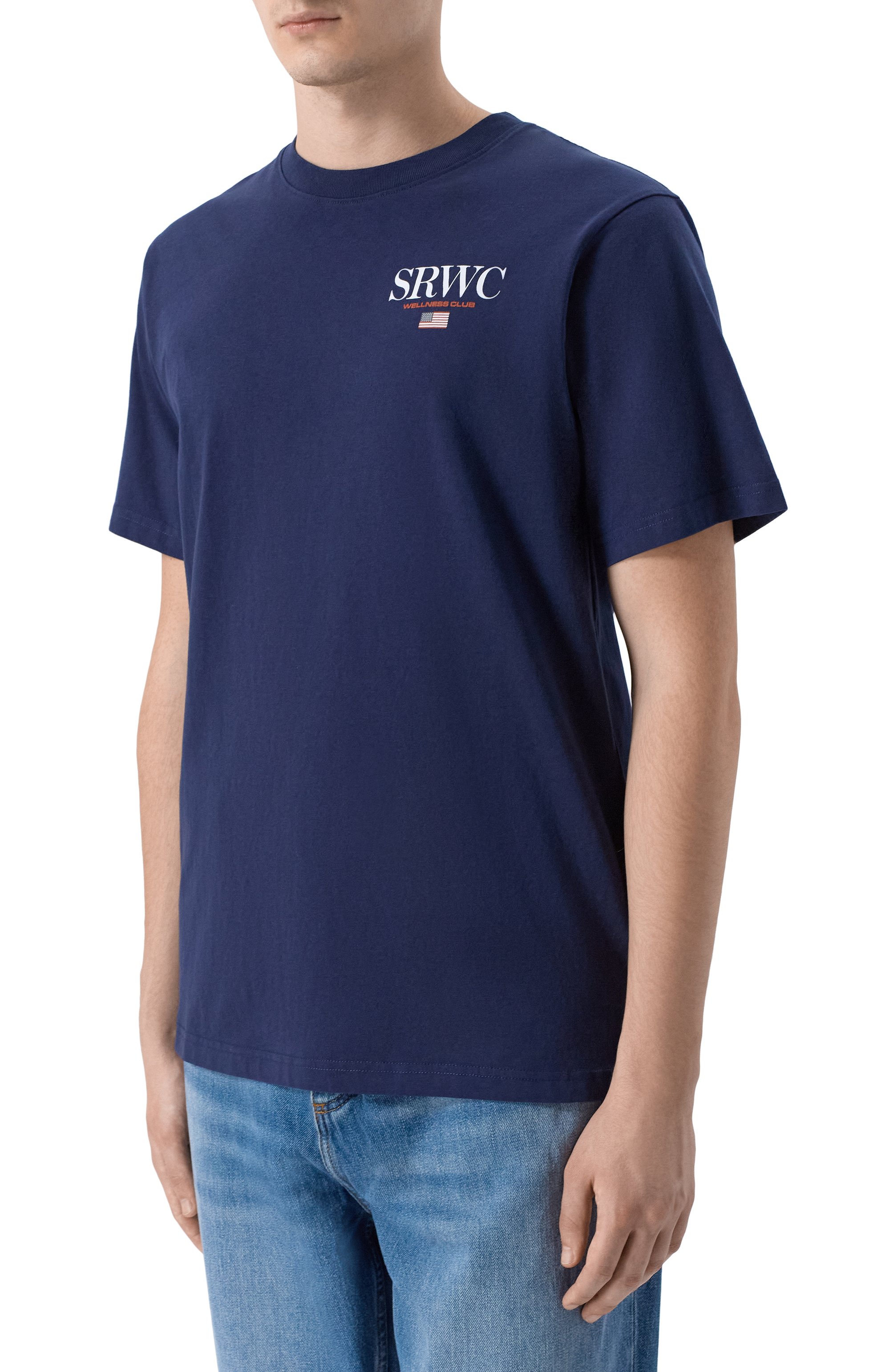 Хлопковая футболка SPORTY AND RICH, арт. T004363177BL106, фото 3