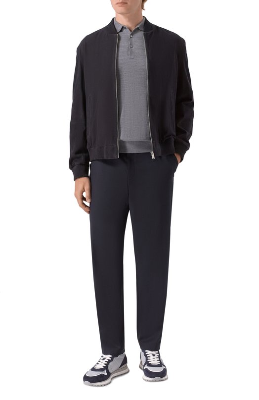 Замшевый бомбер BOSS 50543213 Синий  50543213 Фото 2