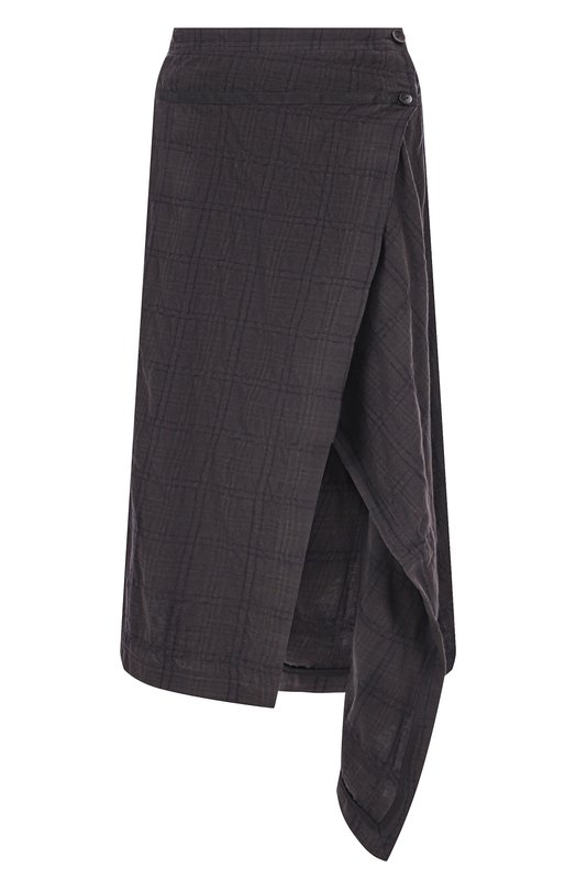 Юбка из шерсти и хлопка Andrea Ya'aqov 25WT0K28/C0TT0N W00L Коричневый 25WT0K28/C0TT0N W00L