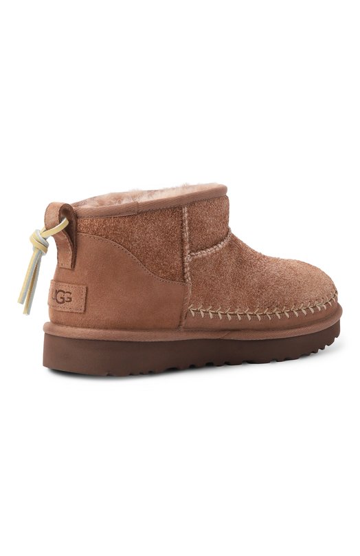 Замшевые ботинки Classic Ultra Mini Biarritz UGG 1171538 Коричневый  1171538 Фото 5