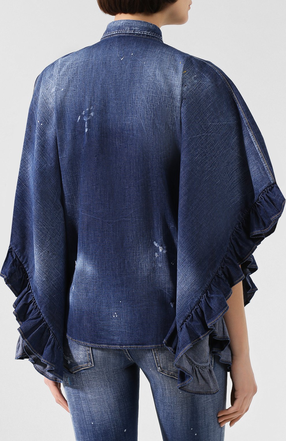 Джинсовая рубашка DSQUARED2 синего цвета по цене 47000 руб., арт. S75DL0705/S30341, фото 4 Джинсовая рубашка DSQUARED2, арт. S75DL0705/S30341, фото 4