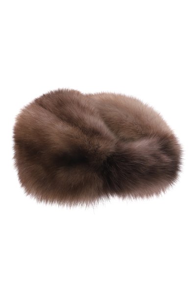 Женская меховая чалма из соболя MVST, арт. MH-04 SABLE WILD NO SILVER