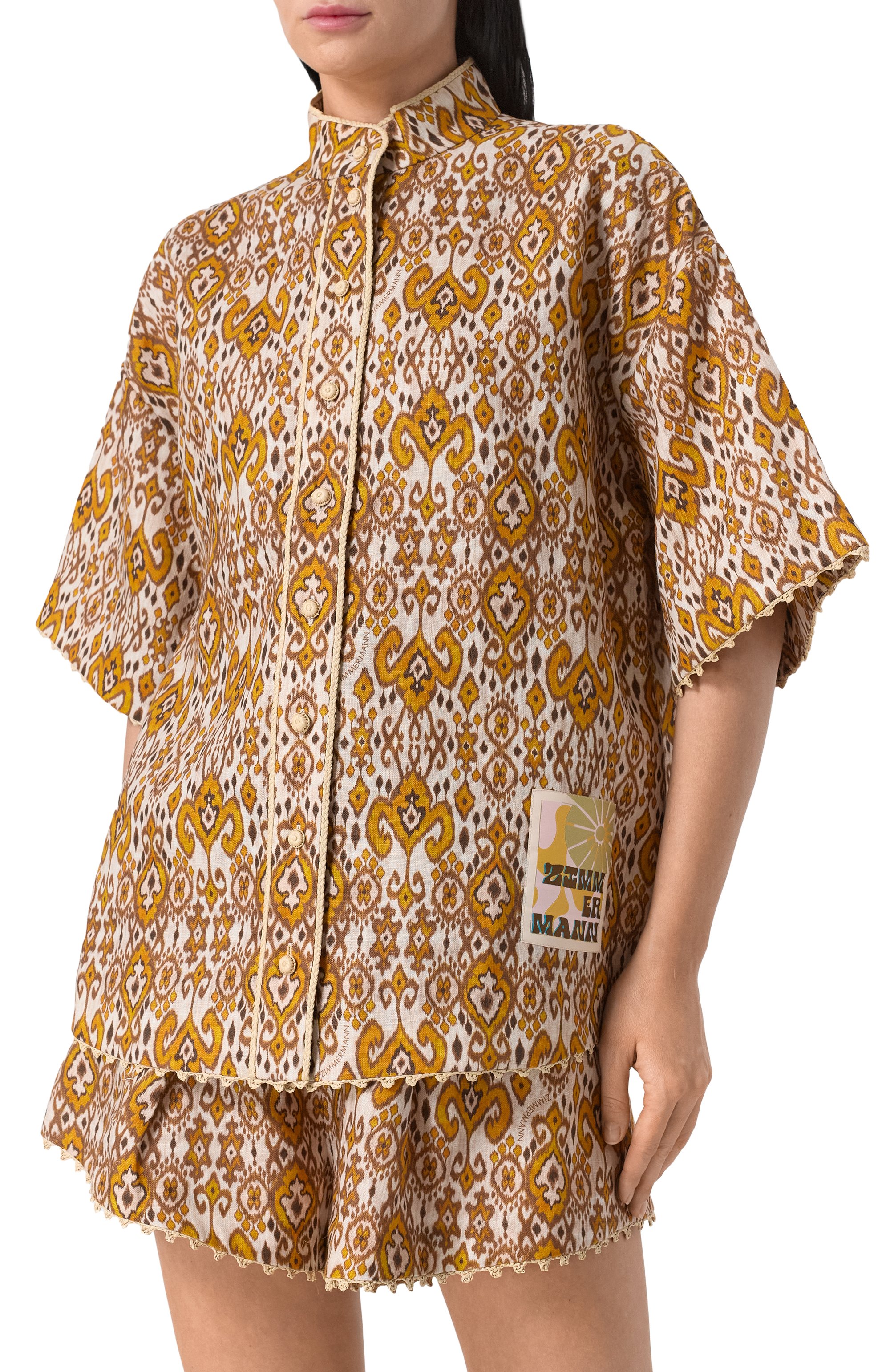 Льняная рубашка ZIMMERMANN, арт. 1316TRS251, фото 3