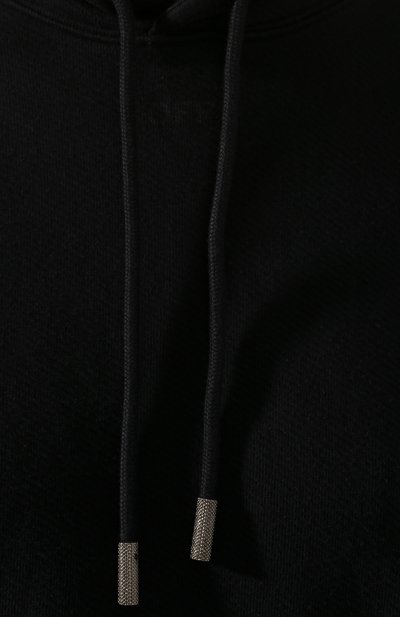 Хлопковое худи OFF-WHITE черного цвета по цене 39950 руб., арт. 0WBB032E19F300961010, фото 5 Хлопковое худи OFF-WHITE, арт. 0WBB032E19F300961010, фото 5