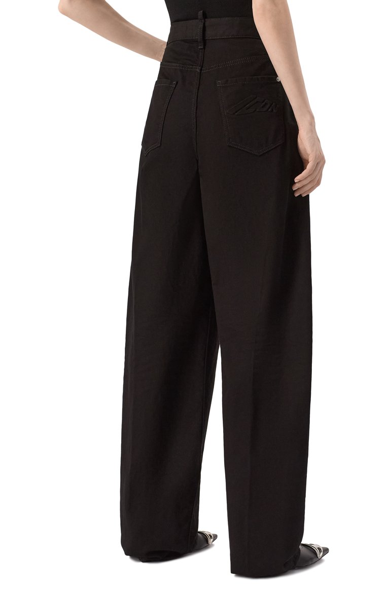 Женские джинсы amelia DSQUARED2 черного цвета, арт. S80LA0073/S30564 | Фото 4 (Длина (брюки, джинсы): Удлиненные; Материал внешний: Хлопок, Деним; Кросс-КТ: Деним; Силуэт Ж (брюки и джинсы): Широкие; Стили: Гранж)