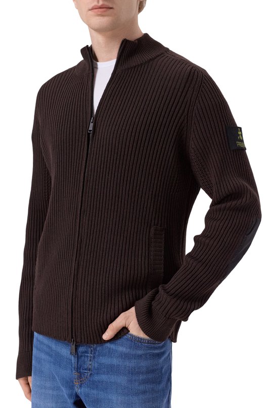 Шерстяной кардиган Premiata PMG25/W00L Коричневый  PMG25/W00L Фото 3