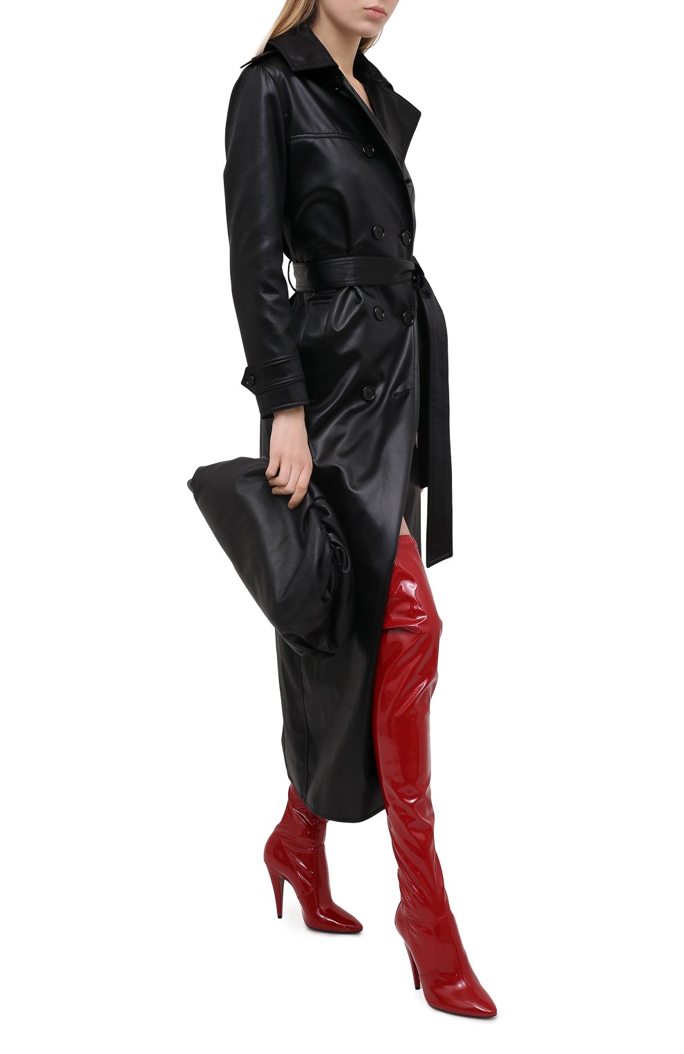 Комбинированные ботфорты aylah SAINT LAURENT, арт. 637457/1LW10, фото 2