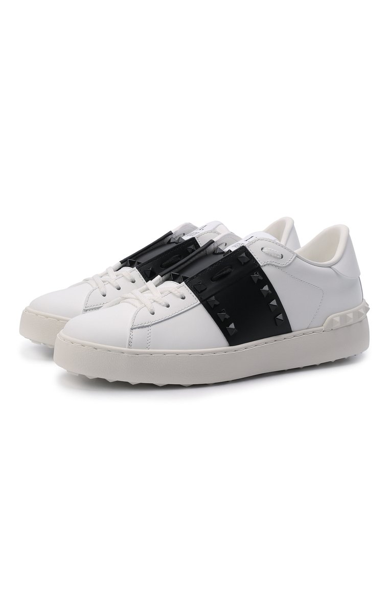 Кожаные кеды rockstud untitled VALENTINO, арт. XW0S0A01/LTU, фото 1