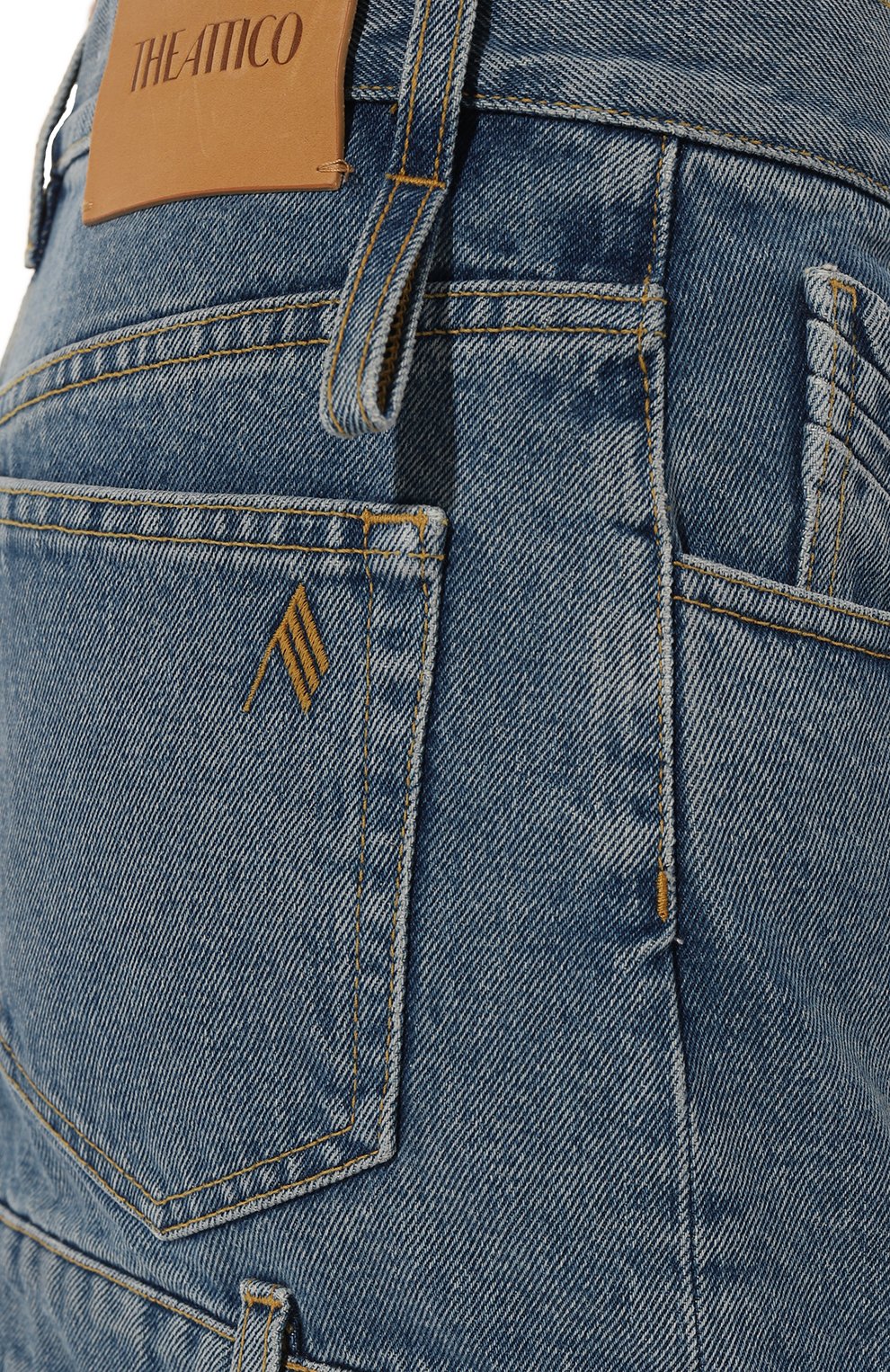 Джинсовая юбка THE ATTICO голубого цвета по цене 94600 руб., арт. 247WCS191, фото 5 Джинсовая юбка THE ATTICO, арт. 247WCS191, фото 5