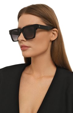 Женские солнцезащитные очки G.O.D. EYEWEAR черного цвета, арт. THIRTY FIVE II BLACK/GRAD GREY | Фото 2 (Региональные ограничения белый список (Axapta Mercury): Не проставлено; Нос: Не проставлено; Материал: Пластик; Тип очков: С/з; Очки форма: Квадратные; Оптика Гендер: оптика-женское)