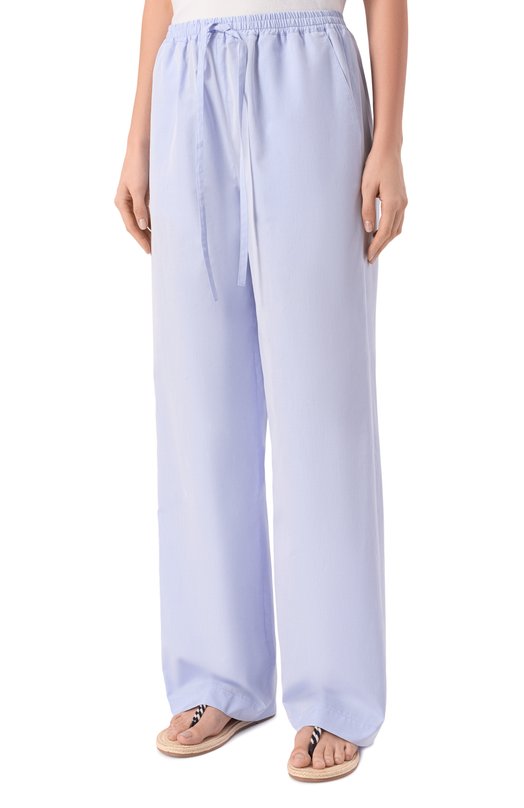 Хлопковые брюки Loulou de Saison SER0 LDS Голубой  SER0 LDS Фото 3