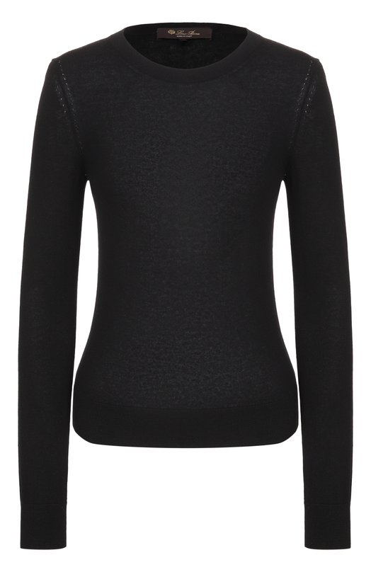 Кашемировый пуловер Loro Piana FAM9049_001 Чёрный FAM9049_001