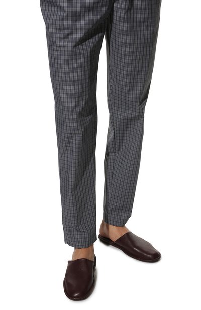 Кожаные домашние туфли HOMERS AT HOME бордового цвета по цене 19950 руб., арт. 12045/BUFALIN0, фото 3 Кожаные домашние туфли HOMERS AT HOME, арт. 12045/BUFALIN0, фото 3