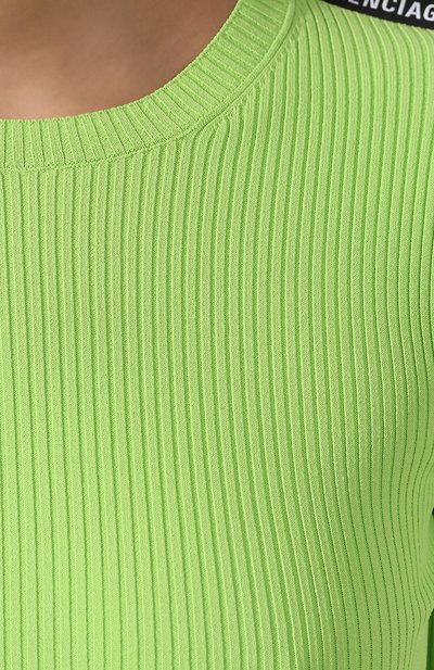 Пуловер из вискозы BALENCIAGA зеленого цвета по цене 77500 руб., арт. 583140/T5101, фото 5 Пуловер из вискозы BALENCIAGA, арт. 583140/T5101, фото 5