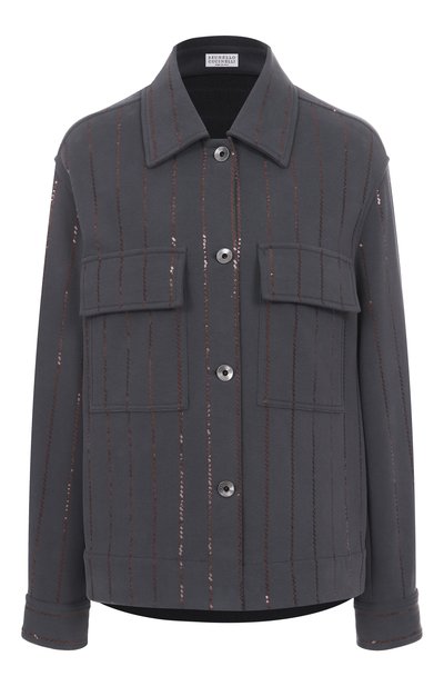 Женская хлопковая рубашка BRUNELLO CUCINELLI, арт. MP05NS0806